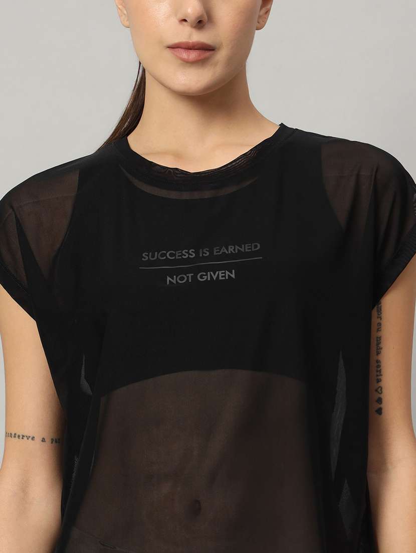 women typography printed relaxed fit dri-fit t-shirt - 21763077 -  Standard Image - 6