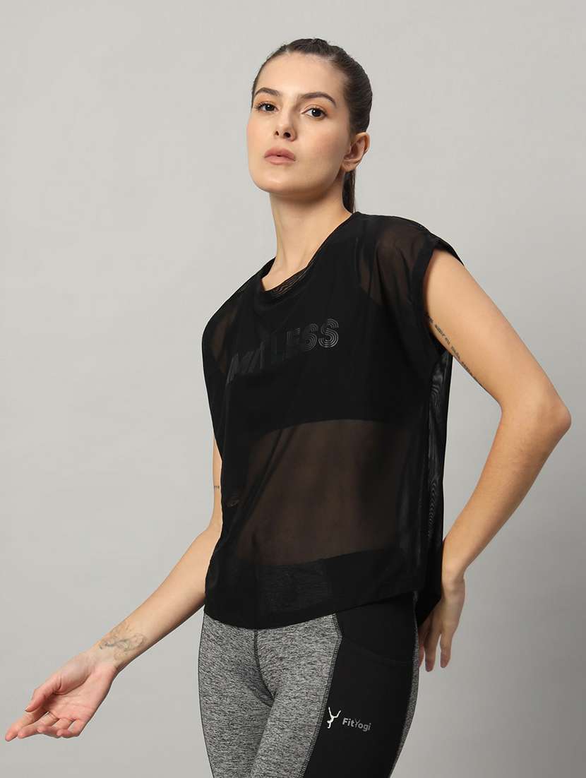 women typography printed relaxed fit dri-fit t-shirt - 21763078 -  Standard Image - 1