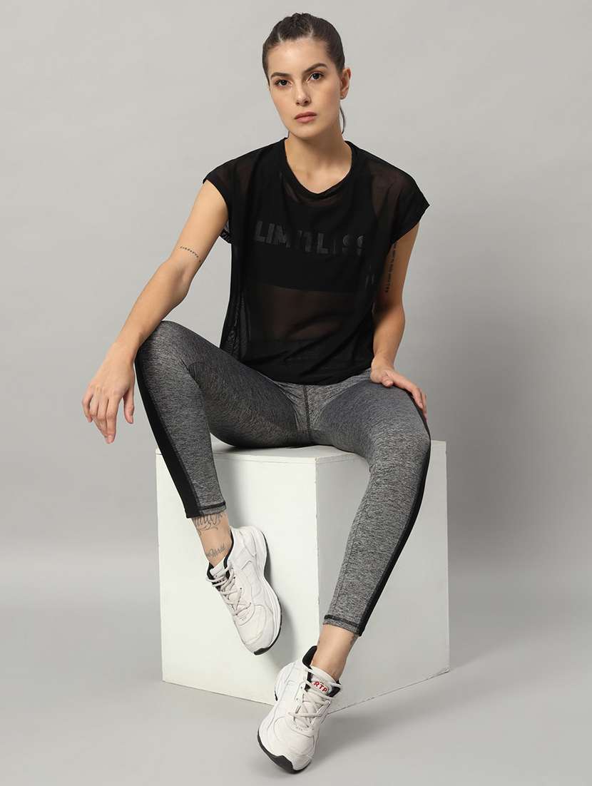 women typography printed relaxed fit dri-fit t-shirt - 21763078 -  Standard Image - 4