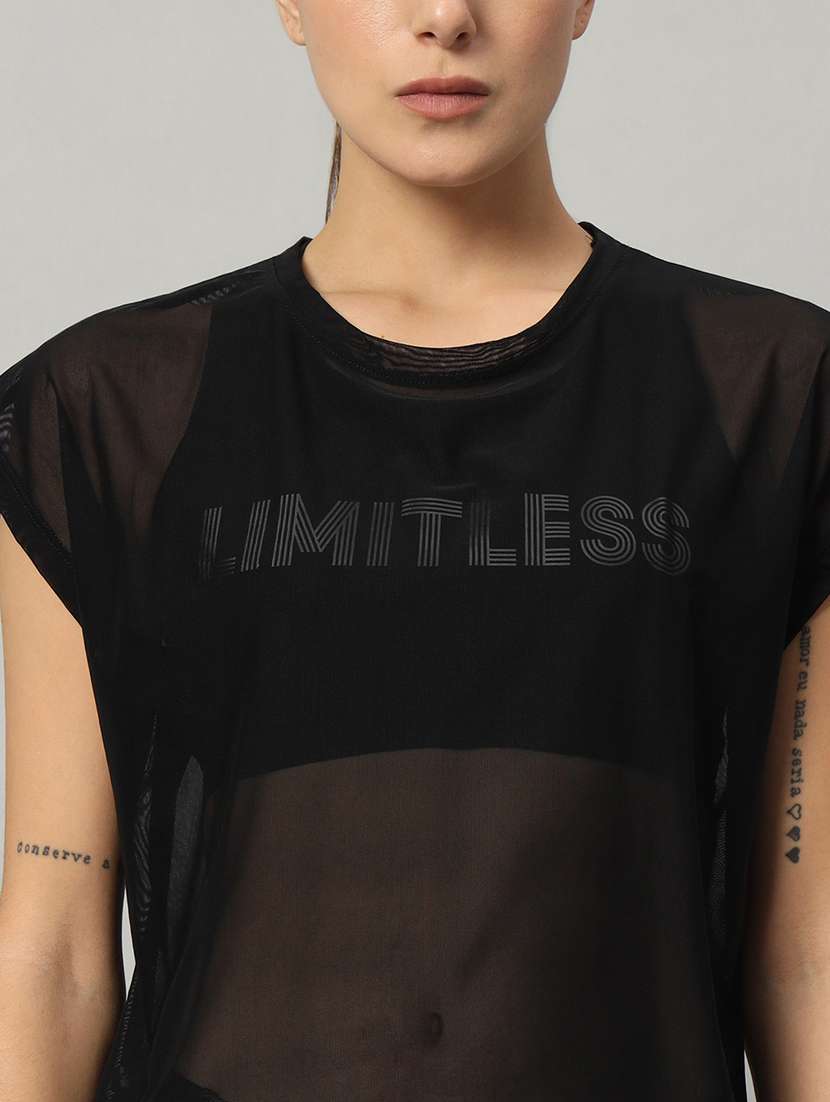 women typography printed relaxed fit dri-fit t-shirt - 21763078 -  Standard Image - 6