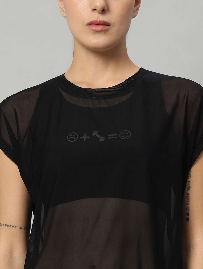 women typography printed relaxed fit dri-fit t-shirt - 21763080 -  Standard Image - 6