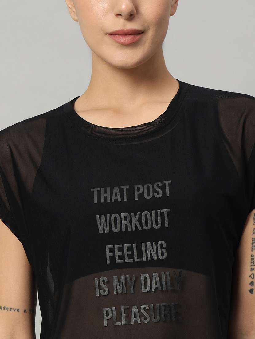 women typography printed relaxed fit dri-fit t-shirt - 21763082 -  Standard Image - 6