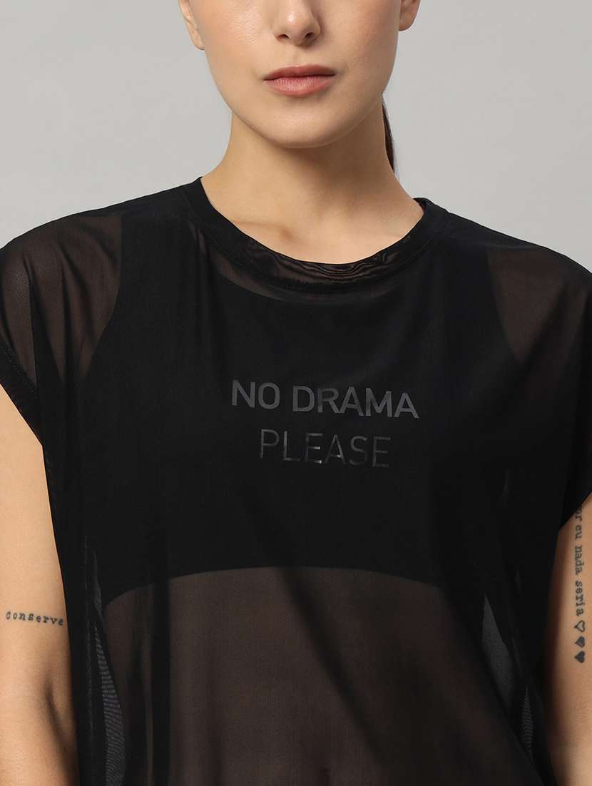 women typography printed relaxed fit dri-fit t-shirt - 21763083 -  Standard Image - 6