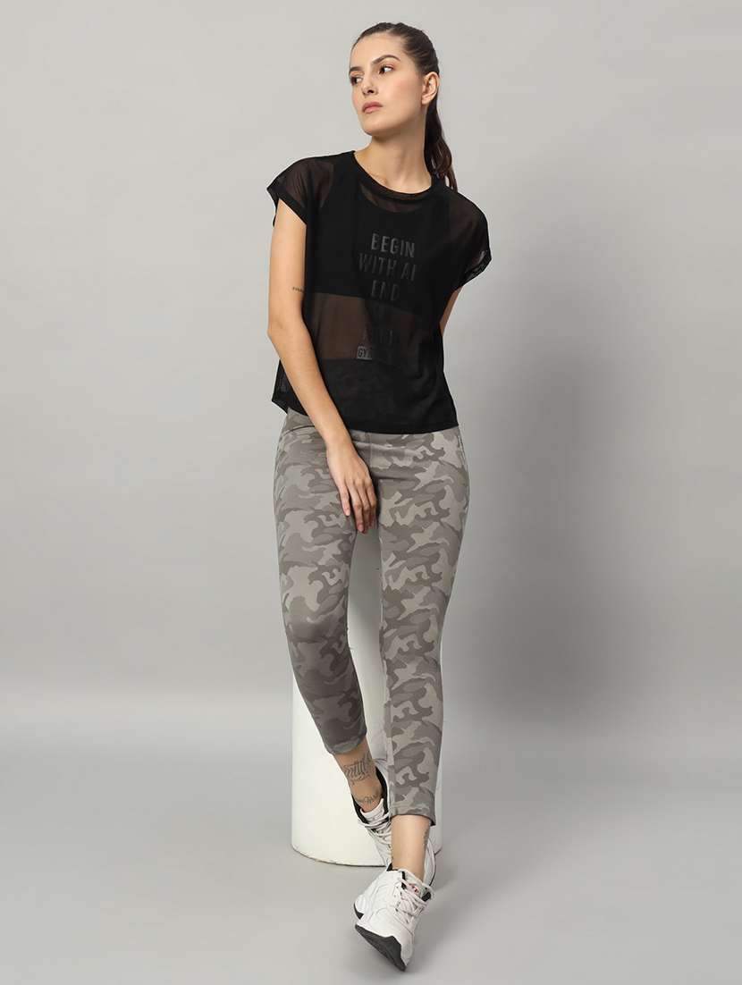 women typography printed relaxed fit dri-fit t-shirt - 21763084 -  Standard Image - 4