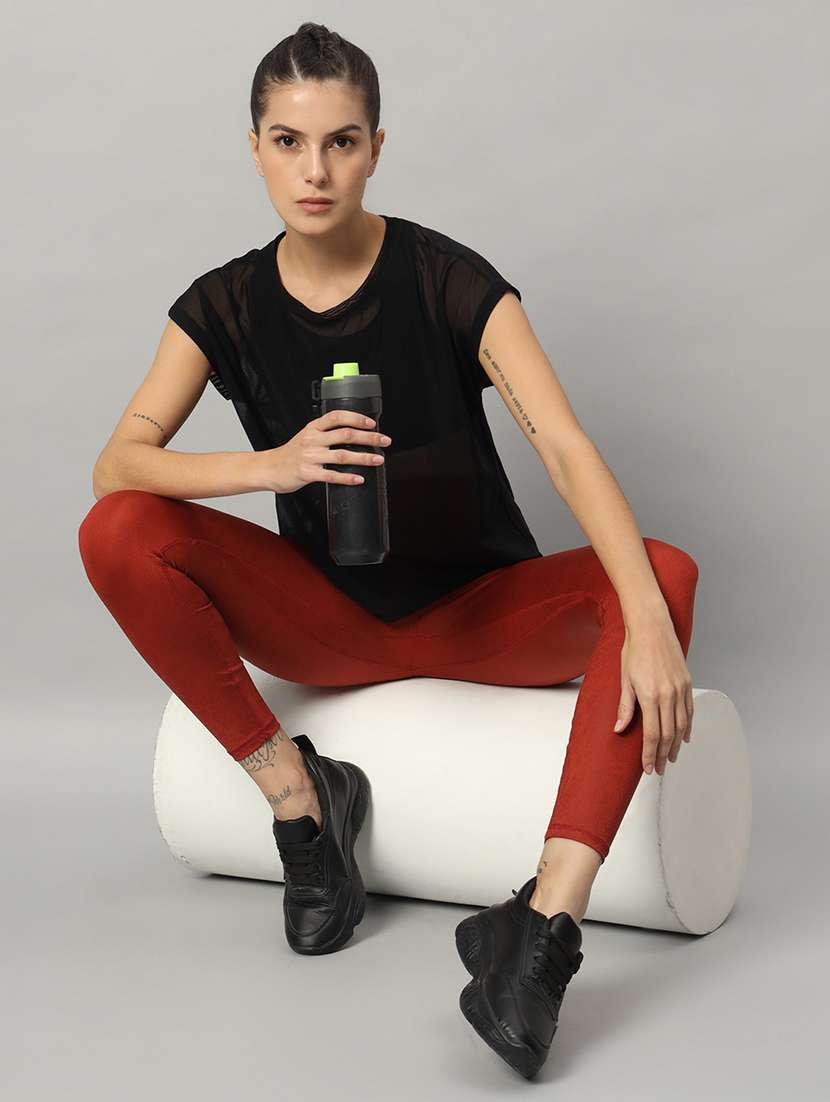 women typography printed relaxed fit dri-fit t-shirt - 21763085 -  Standard Image - 4