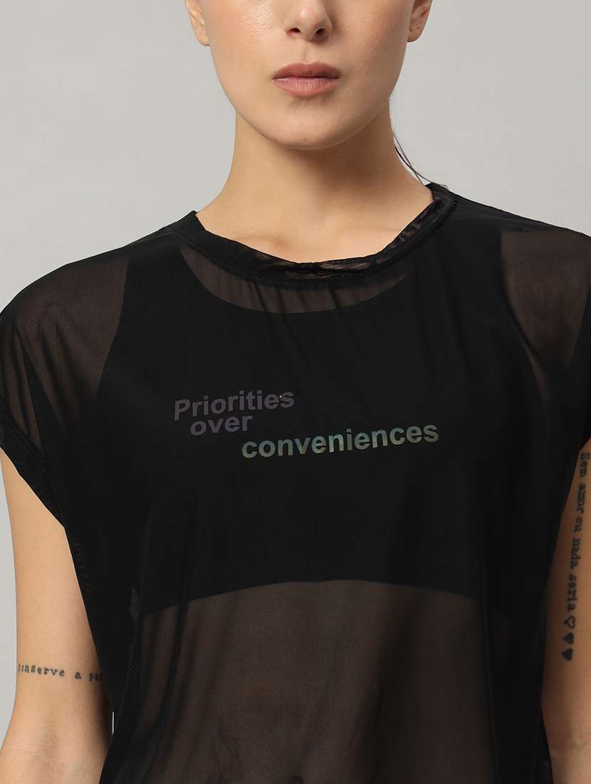 women typography printed relaxed fit dri-fit t-shirt - 21763087 -  Standard Image - 6