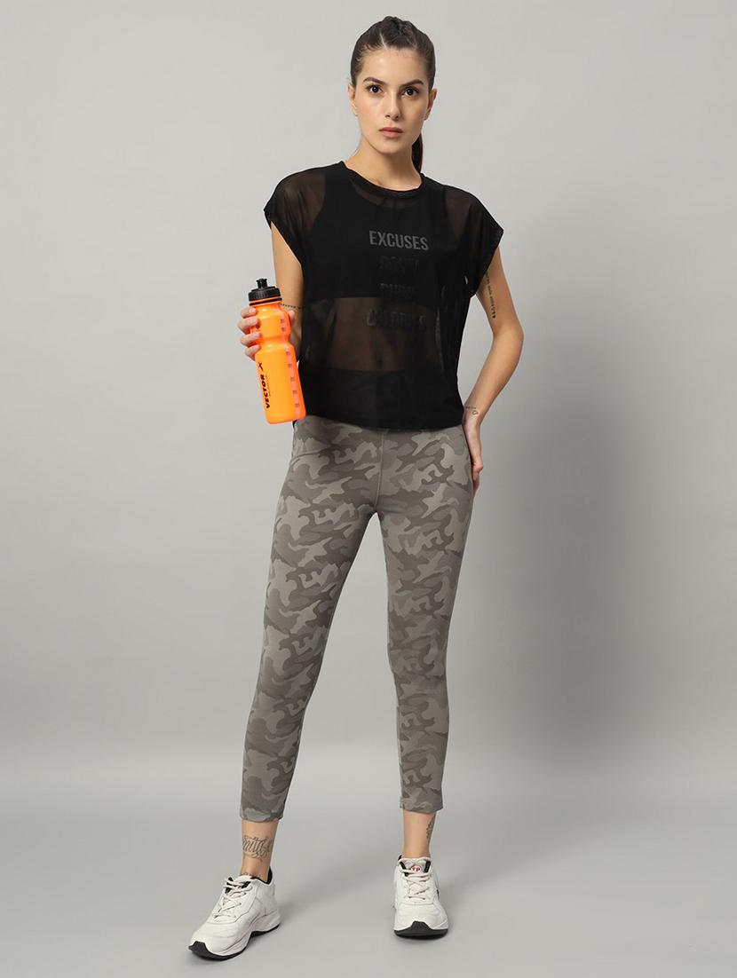 women typography printed relaxed fit dri-fit t-shirt - 21763088 - Standard Image - 4