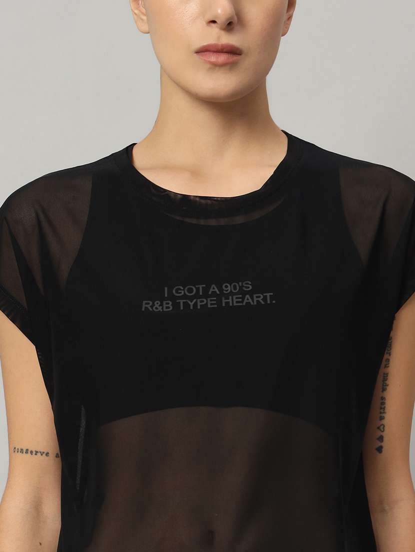 women typography printed relaxed fit dri-fit t-shirt - 21763089 -  Standard Image - 6