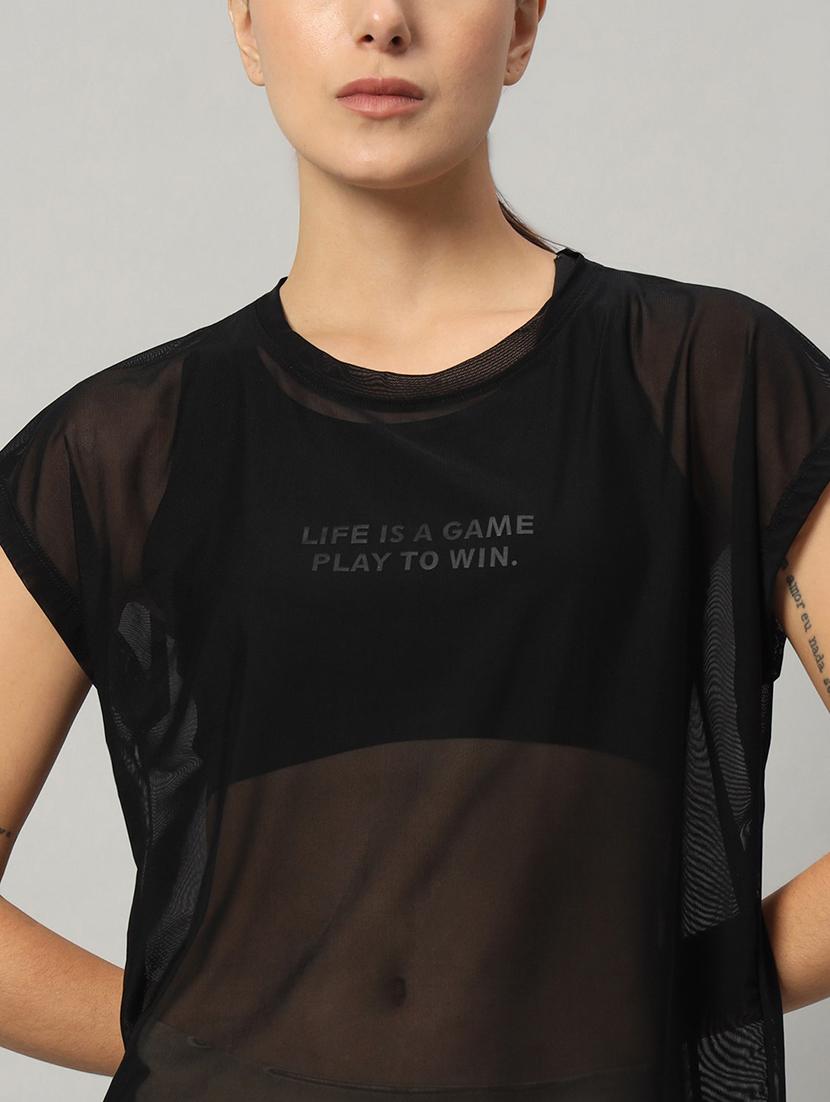 women typography printed relaxed fit dri-fit t-shirt - 21763091 - Standard Image - 6