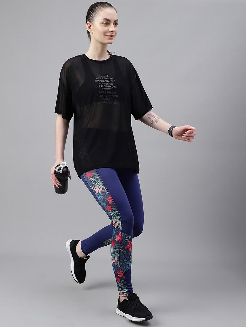 women typography printed relaxed fit dri-fit t-shirt - 21763098 - Standard Image - 4