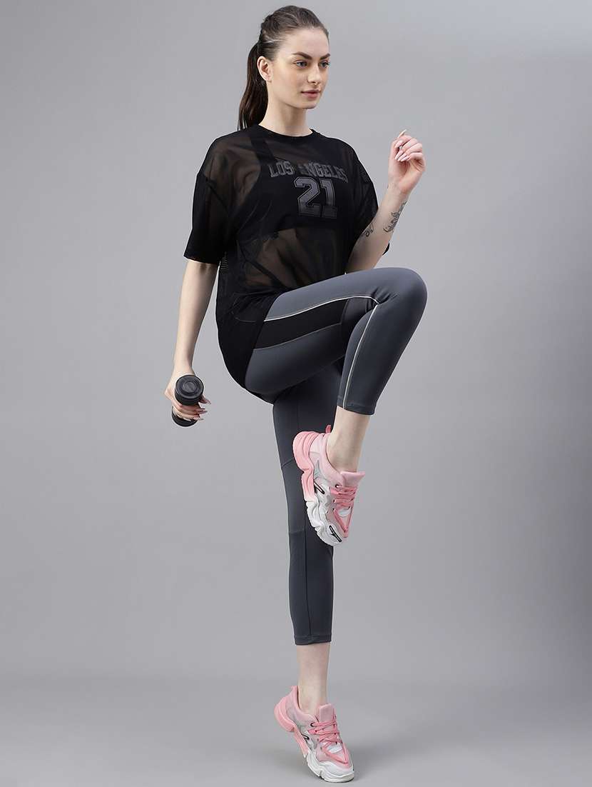 women typography printed relaxed fit dri-fit t-shirt - 21763108 -  Standard Image - 4