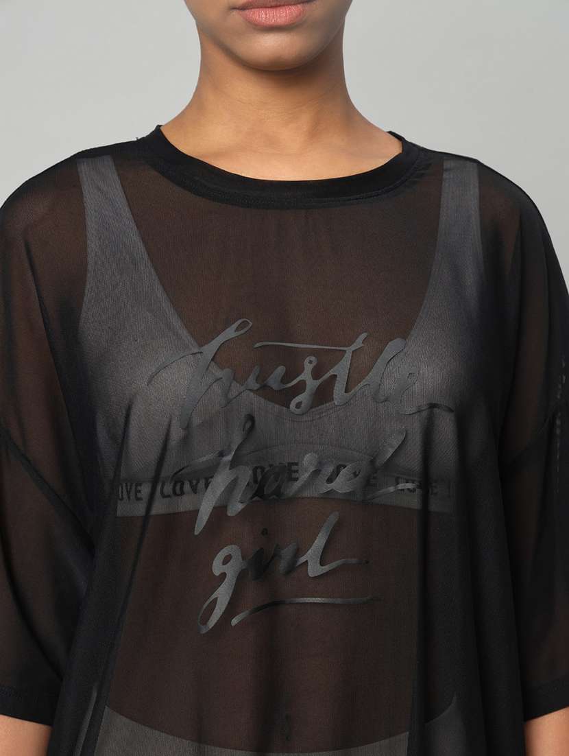 women typography printed relaxed fit dri-fit t-shirt - 21763119 -  Standard Image - 6