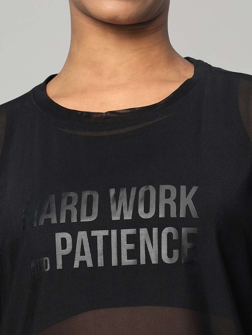 women typography printed relaxed fit dri-fit t-shirt - 21763125 -  Standard Image - 6