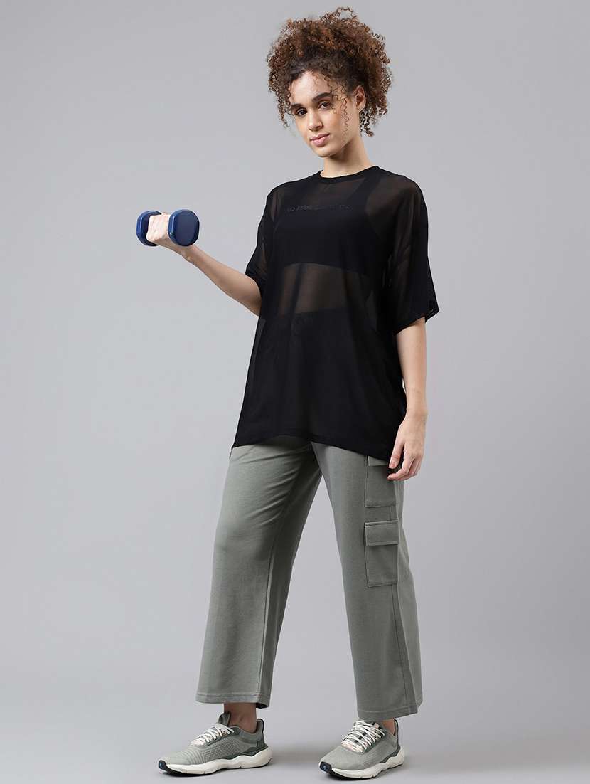 women typography printed relaxed fit dri-fit t-shirt - 21763127 -  Standard Image - 4