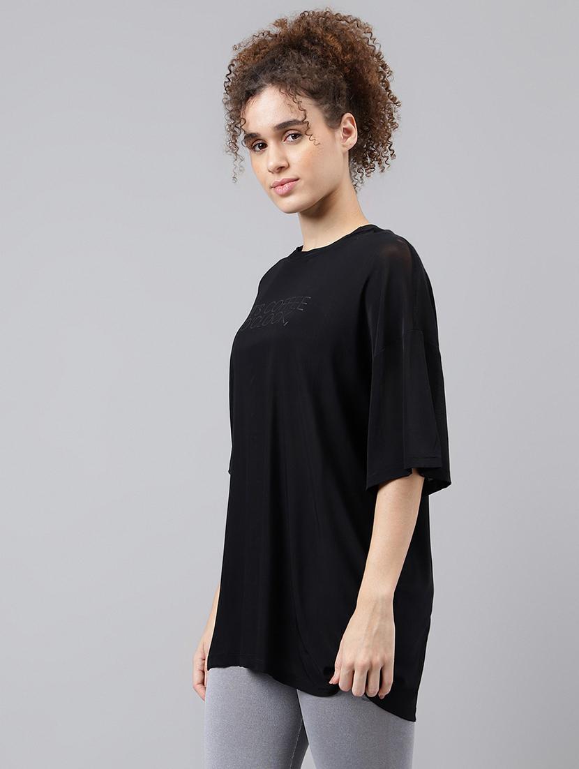 women typography printed relaxed fit dri-fit t-shirt - 21763134 -  Standard Image - 1
