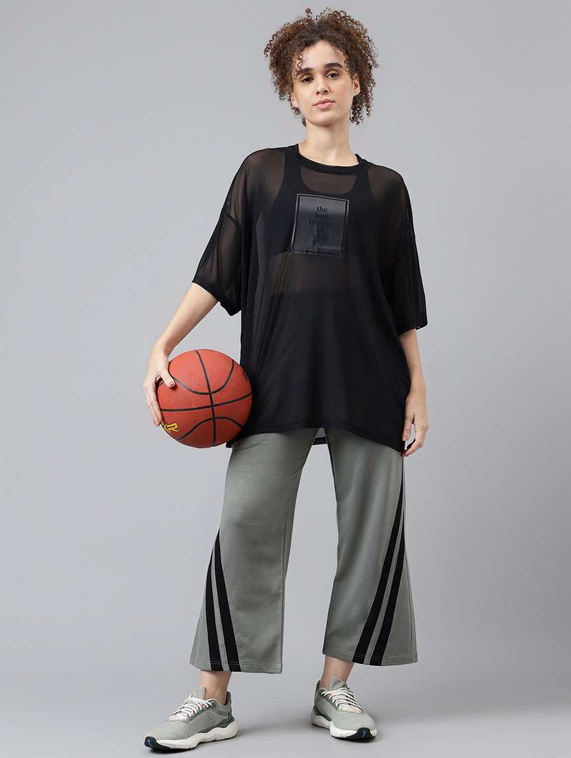 women typography printed relaxed fit dri-fit t-shirt - 21763146 -  Standard Image - 4