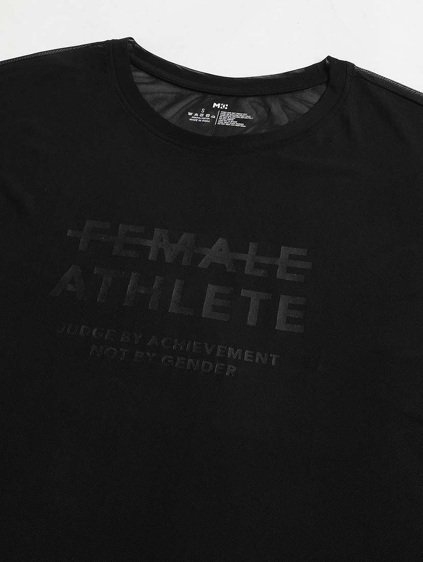 women typography printed relaxed fit dri-fit t-shirt - 21763147 -  Standard Image - 6