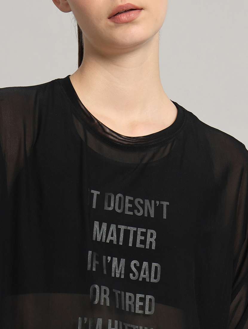 women typography printed relaxed fit dri-fit t-shirt - 21763151 -  Standard Image - 6