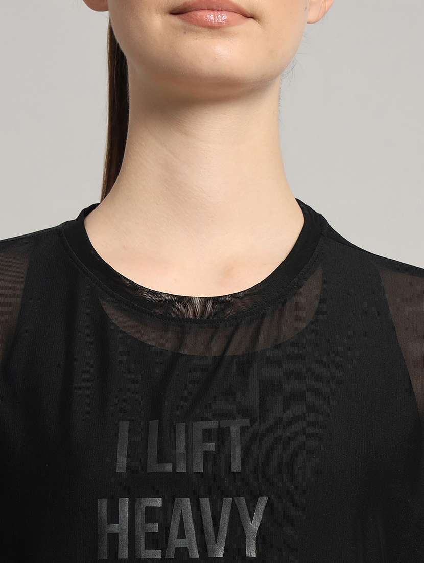 women typography printed relaxed fit dri-fit t-shirt - 21763152 -  Standard Image - 6