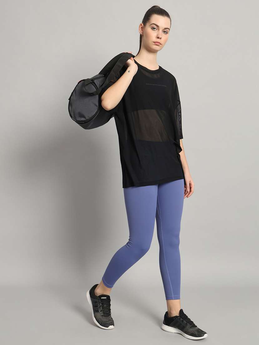 women typography printed relaxed fit dri-fit t-shirt - 21763153 -  Standard Image - 4