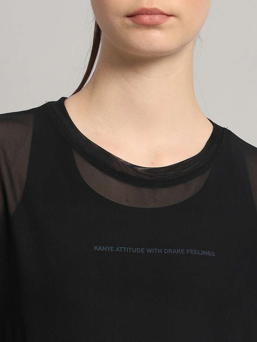 women typography printed relaxed fit dri-fit t-shirt - 21763153 -  Standard Image - 6