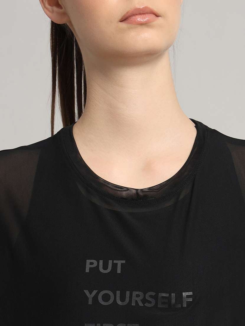 women typography printed relaxed fit dri-fit t-shirt - 21763154 -  Standard Image - 6