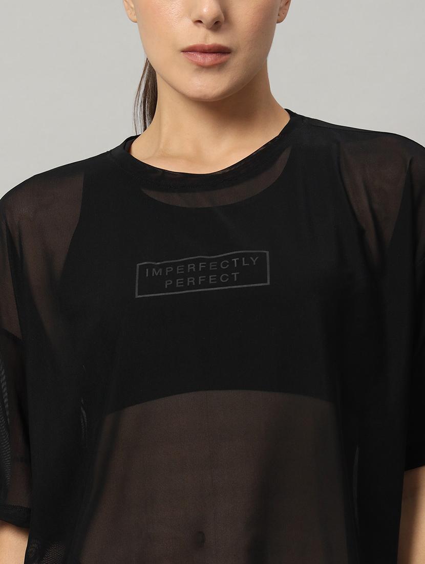 women typography printed relaxed fit dri-fit t-shirt - 21763159 - Standard Image - 6
