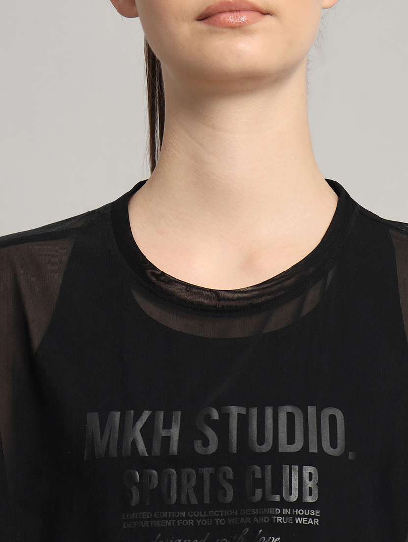 women typography printed relaxed fit dri-fit t-shirt - 21763160 -  Standard Image - 6