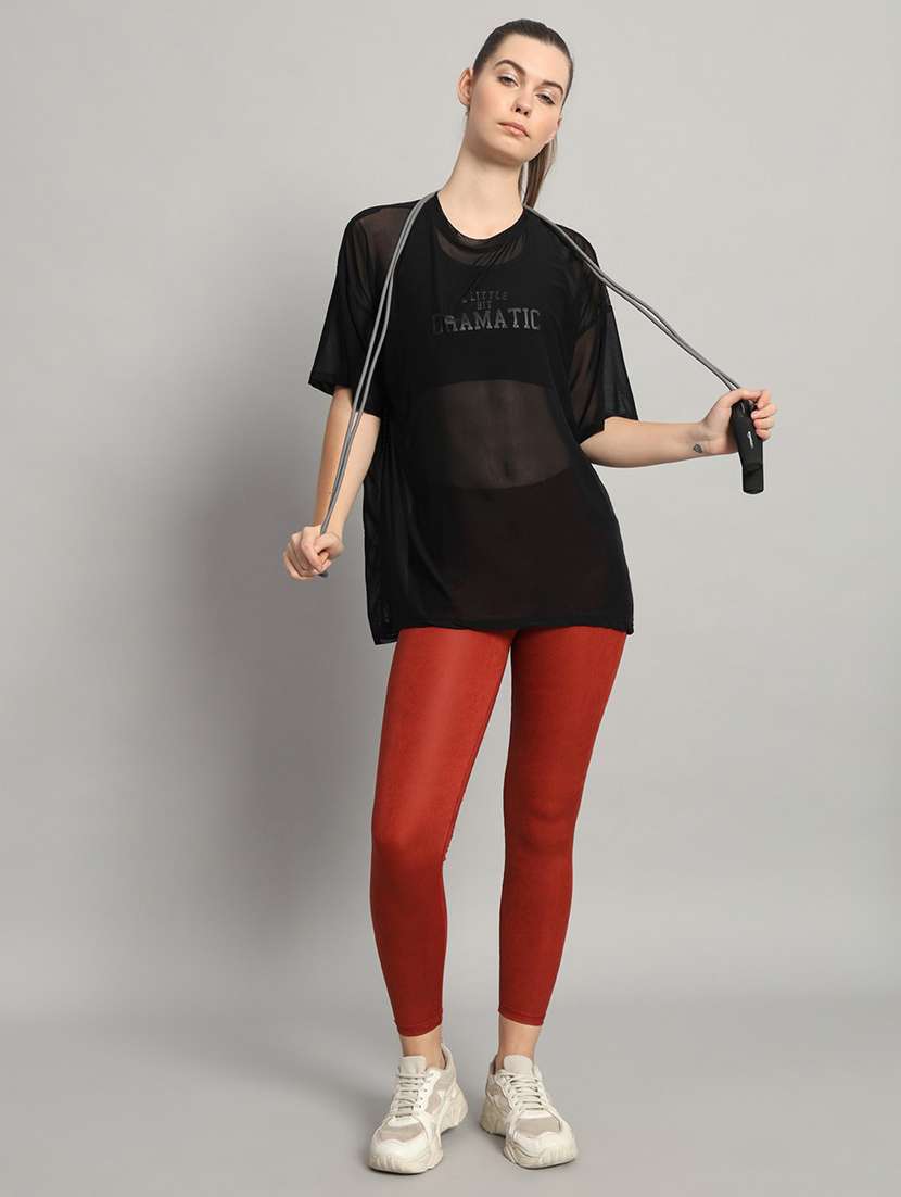 women typography printed relaxed fit dri-fit t-shirt - 21763161 -  Standard Image - 4