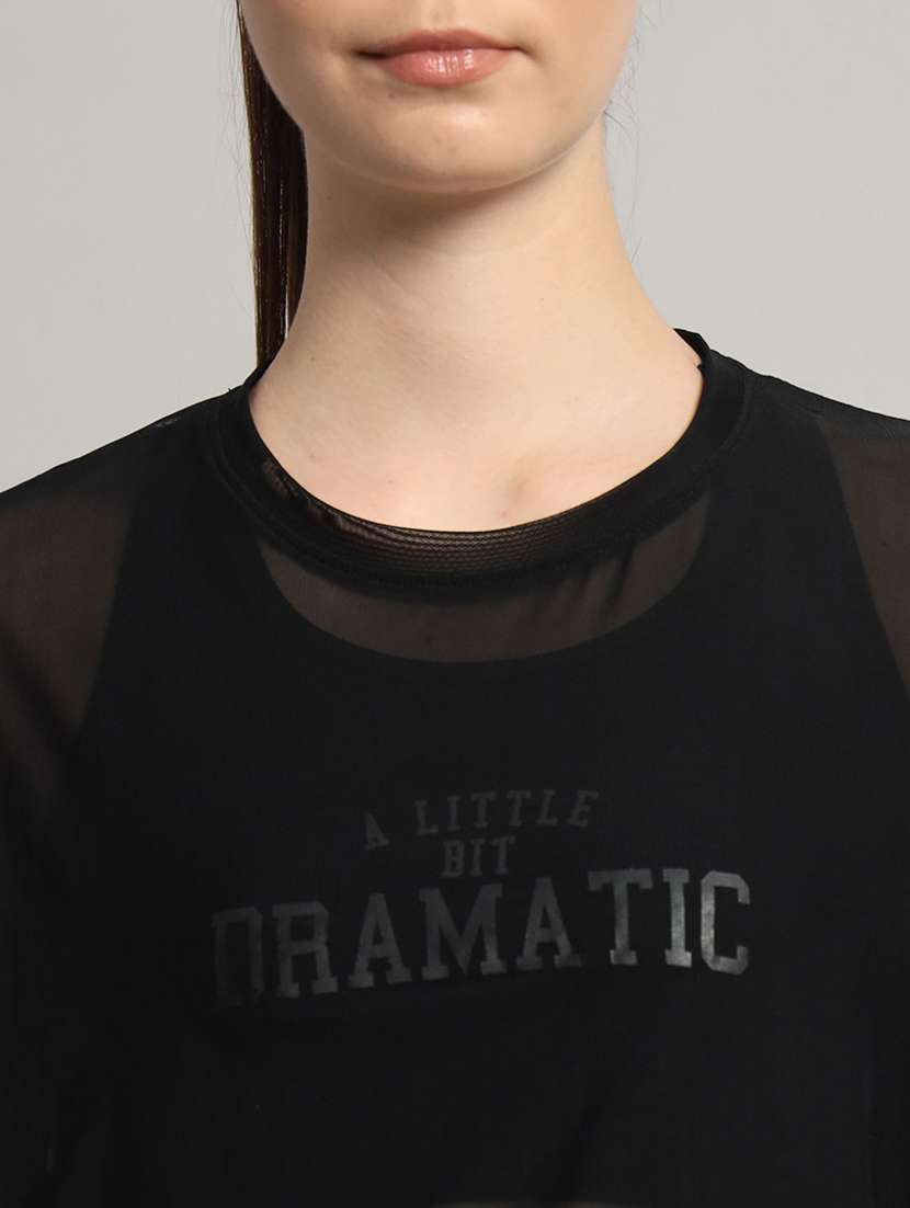 women typography printed relaxed fit dri-fit t-shirt - 21763161 -  Standard Image - 6