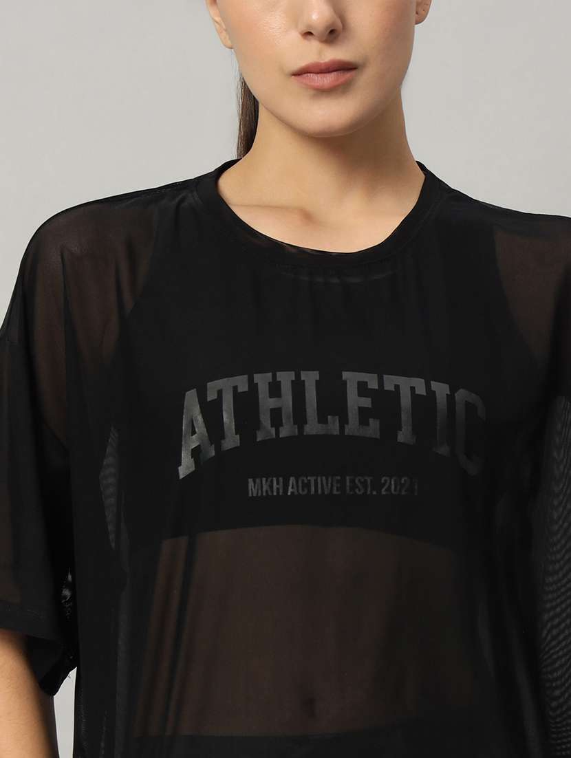 women typography printed relaxed fit dri-fit t-shirt - 21763162 -  Standard Image - 6