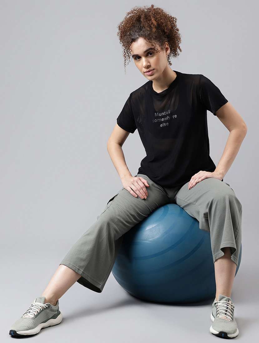 women typography printed relaxed fit dri-fit t-shirt - 21763173 -  Standard Image - 4