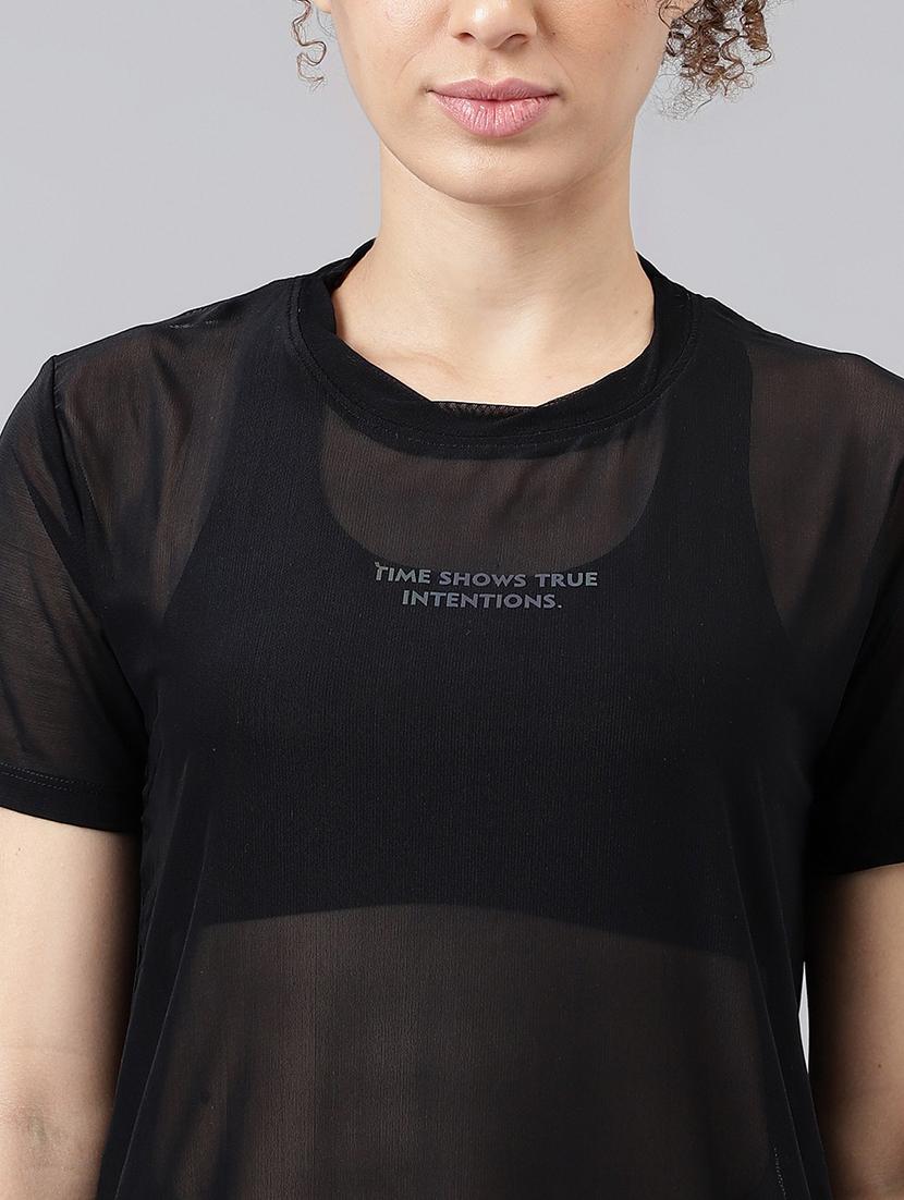women typography printed relaxed fit dri-fit t-shirt - 21763174 - Standard Image - 6