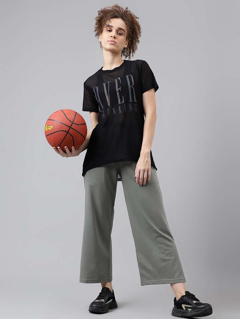 women typography printed relaxed fit dri-fit t-shirt - 21763175 -  Standard Image - 4