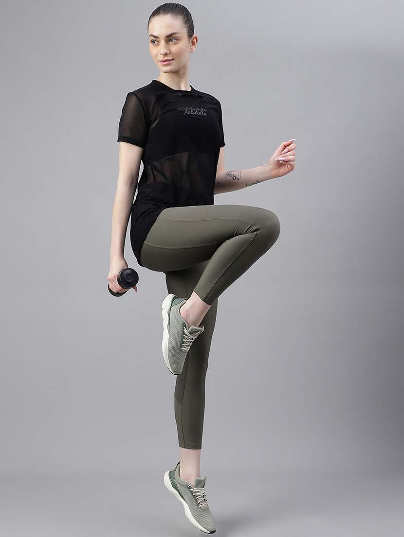 women typography printed relaxed fit dri-fit t-shirt - 21763178 -  Standard Image - 4