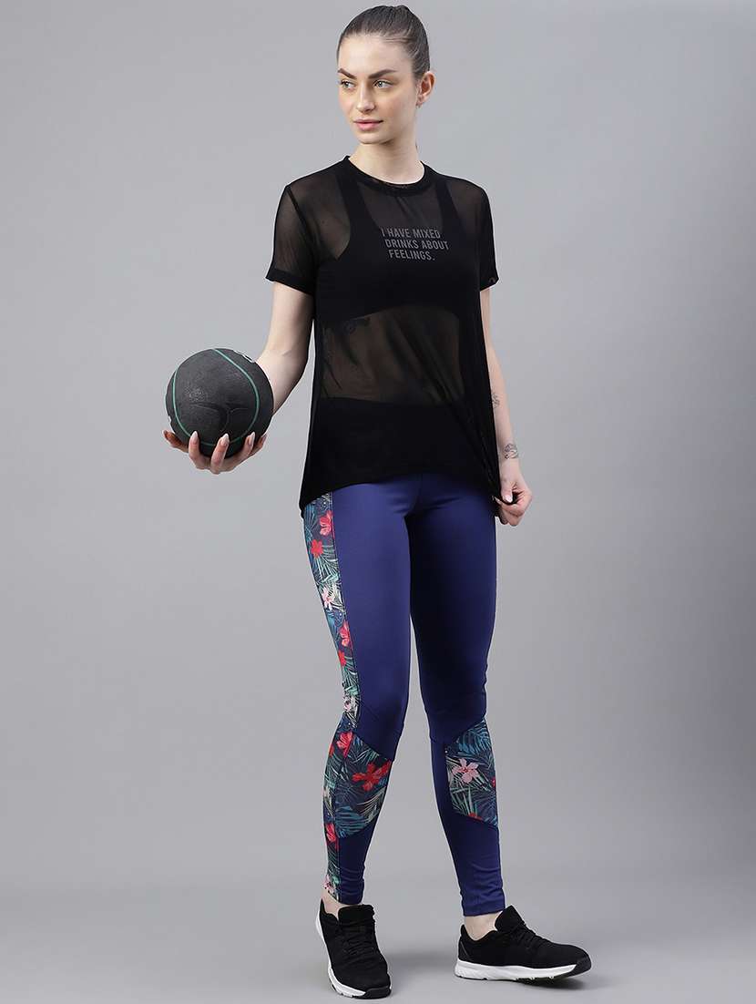 women typography printed relaxed fit dri-fit t-shirt - 21763186 -  Standard Image - 4