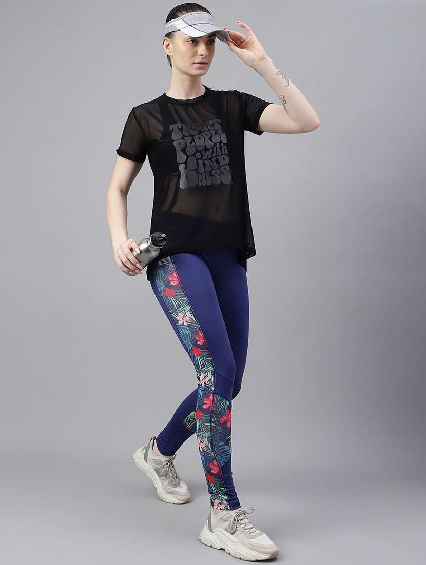 women typography printed relaxed fit dri-fit t-shirt - 21763198 -  Standard Image - 4