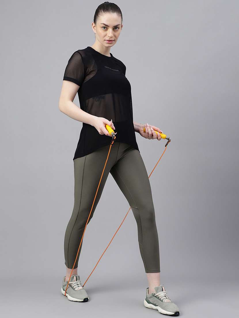 women typography printed relaxed fit dri-fit t-shirt - 21763200 -  Standard Image - 4