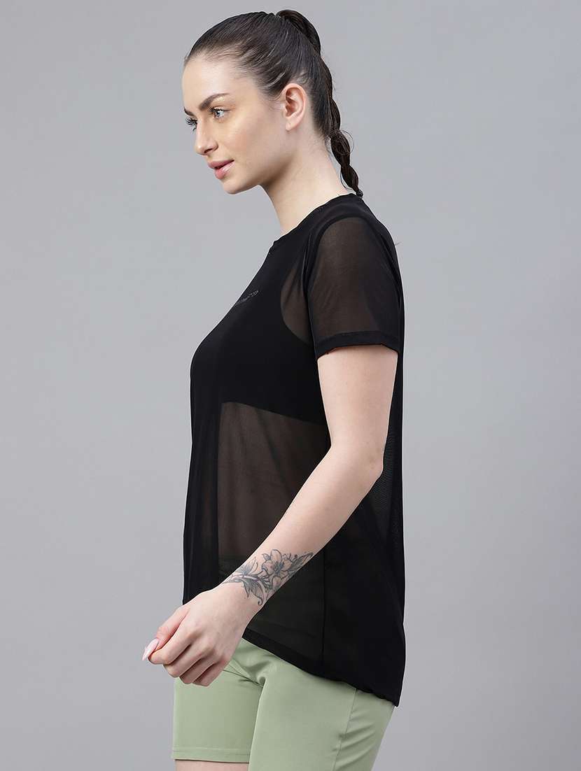 women typography printed relaxed fit dri-fit t-shirt - 21763202 -  Standard Image - 1