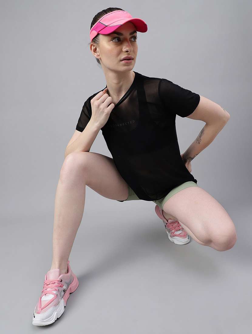 women typography printed relaxed fit dri-fit t-shirt - 21763202 -  Standard Image - 4