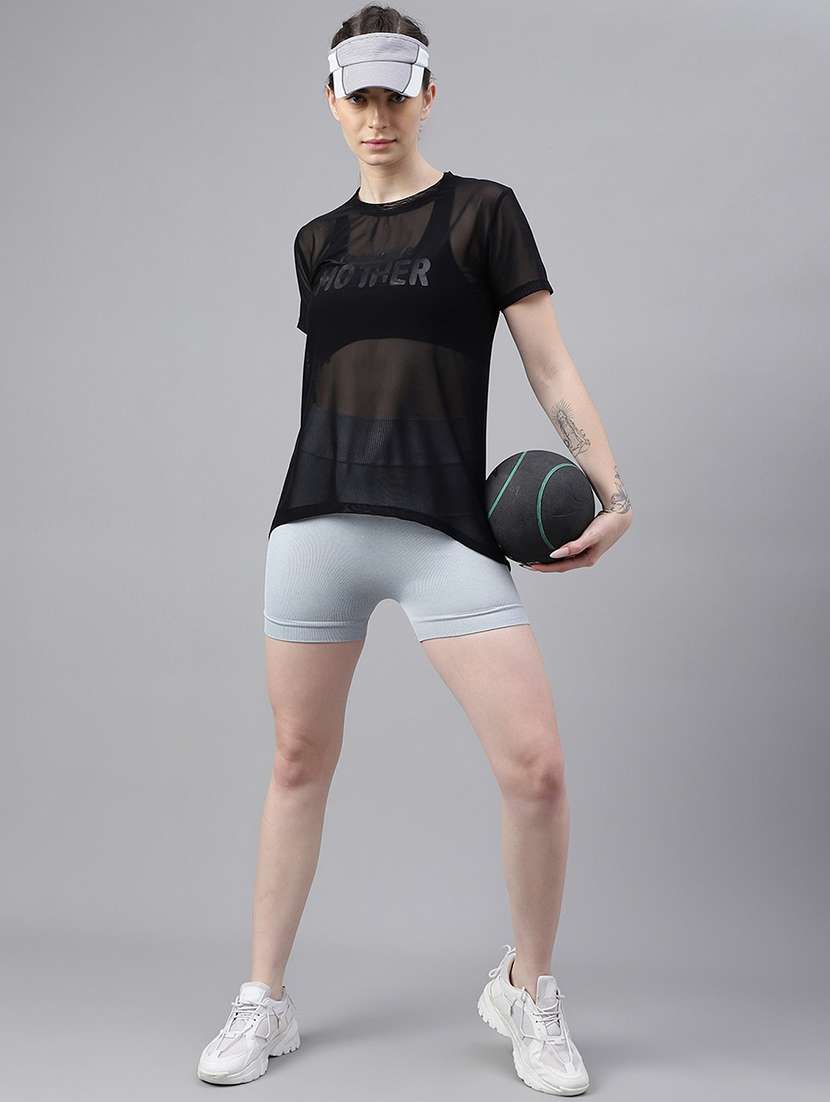 women typography printed relaxed fit dri-fit t-shirt - 21763203 - Standard Image - 4