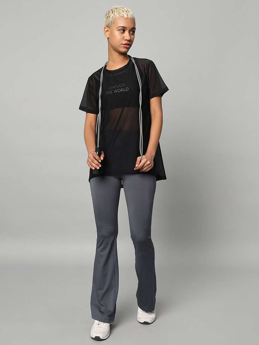 women typography printed relaxed fit dri-fit t-shirt - 21763208 -  Standard Image - 4