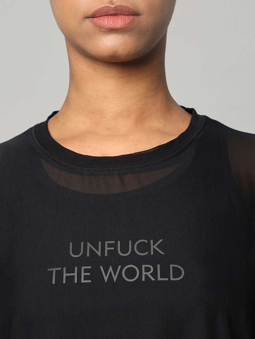 women typography printed relaxed fit dri-fit t-shirt - 21763208 -  Standard Image - 6