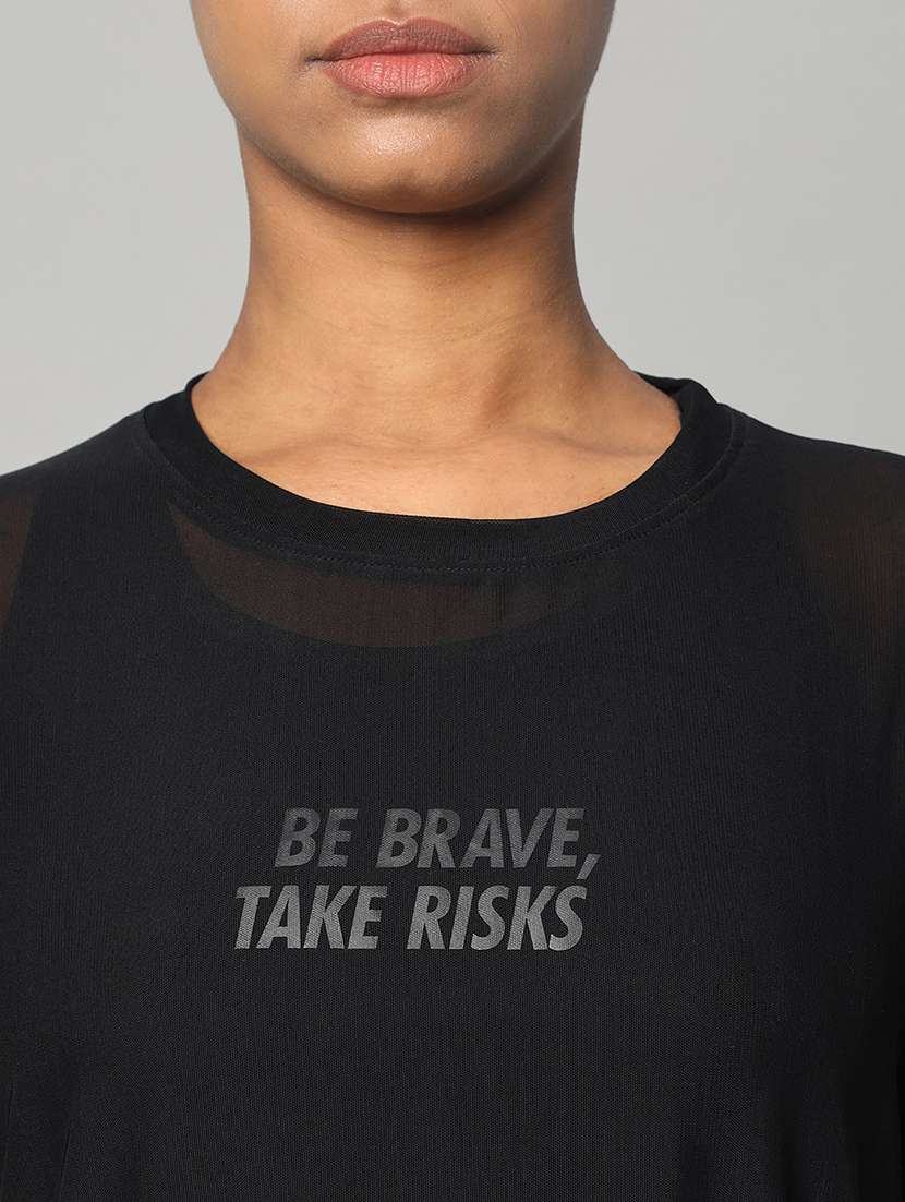 women typography printed relaxed fit dri-fit t-shirt - 21763211 -  Standard Image - 6