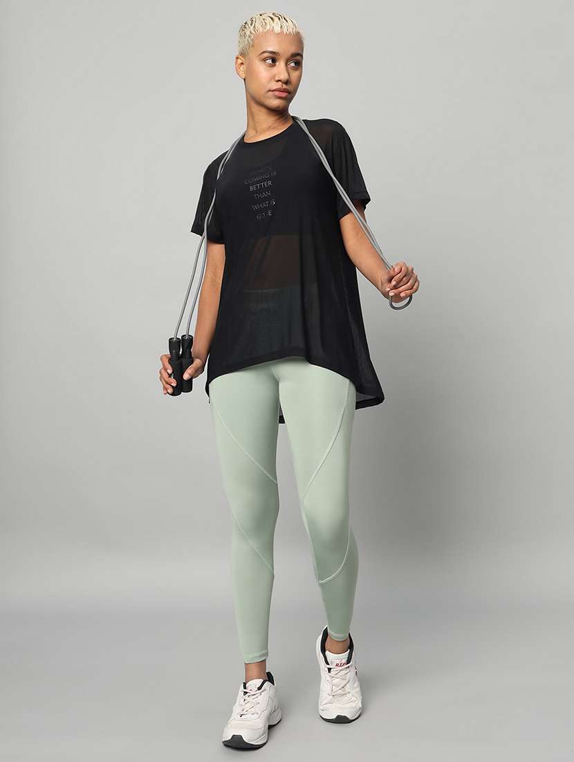 women typography printed relaxed fit dri-fit t-shirt - 21763213 -  Standard Image - 4