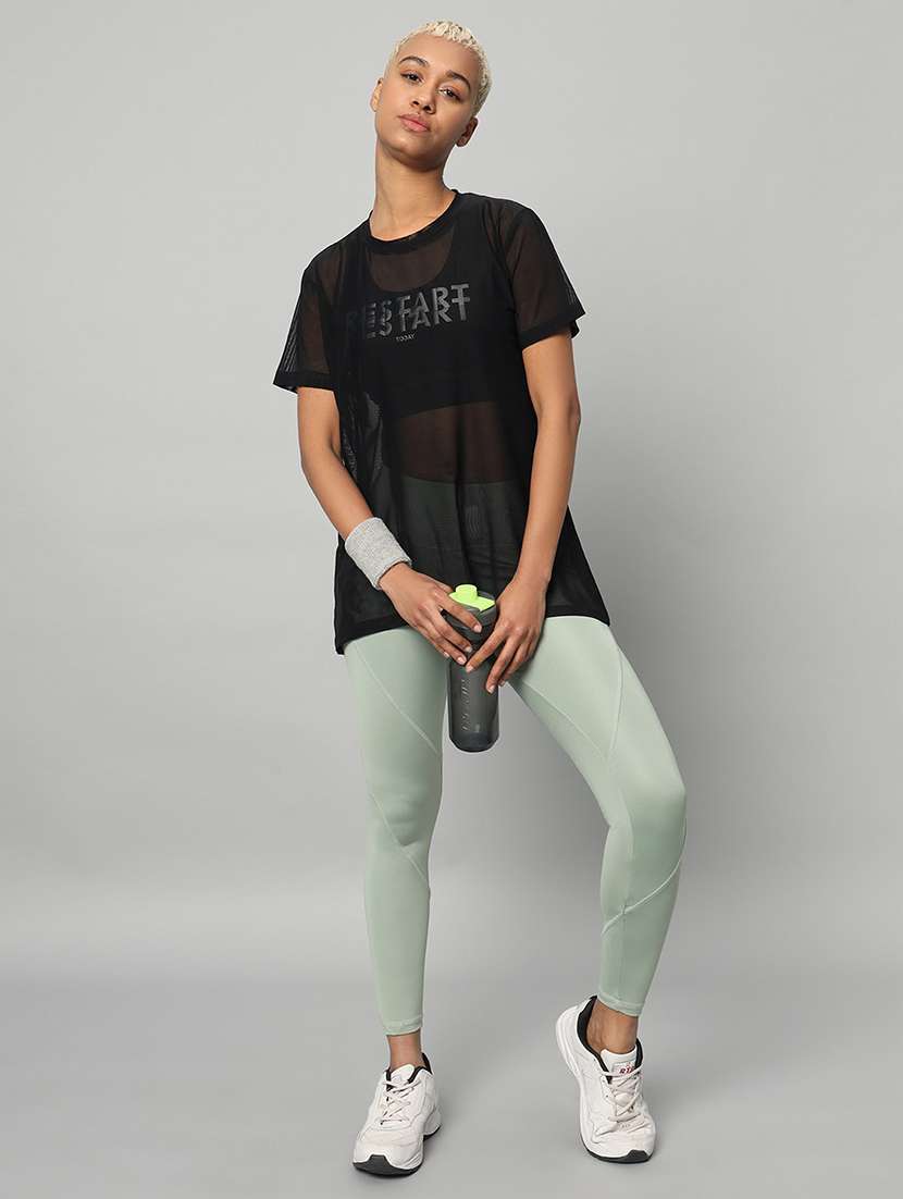 women typography printed relaxed fit dri-fit t-shirt - 21763219 -  Standard Image - 4