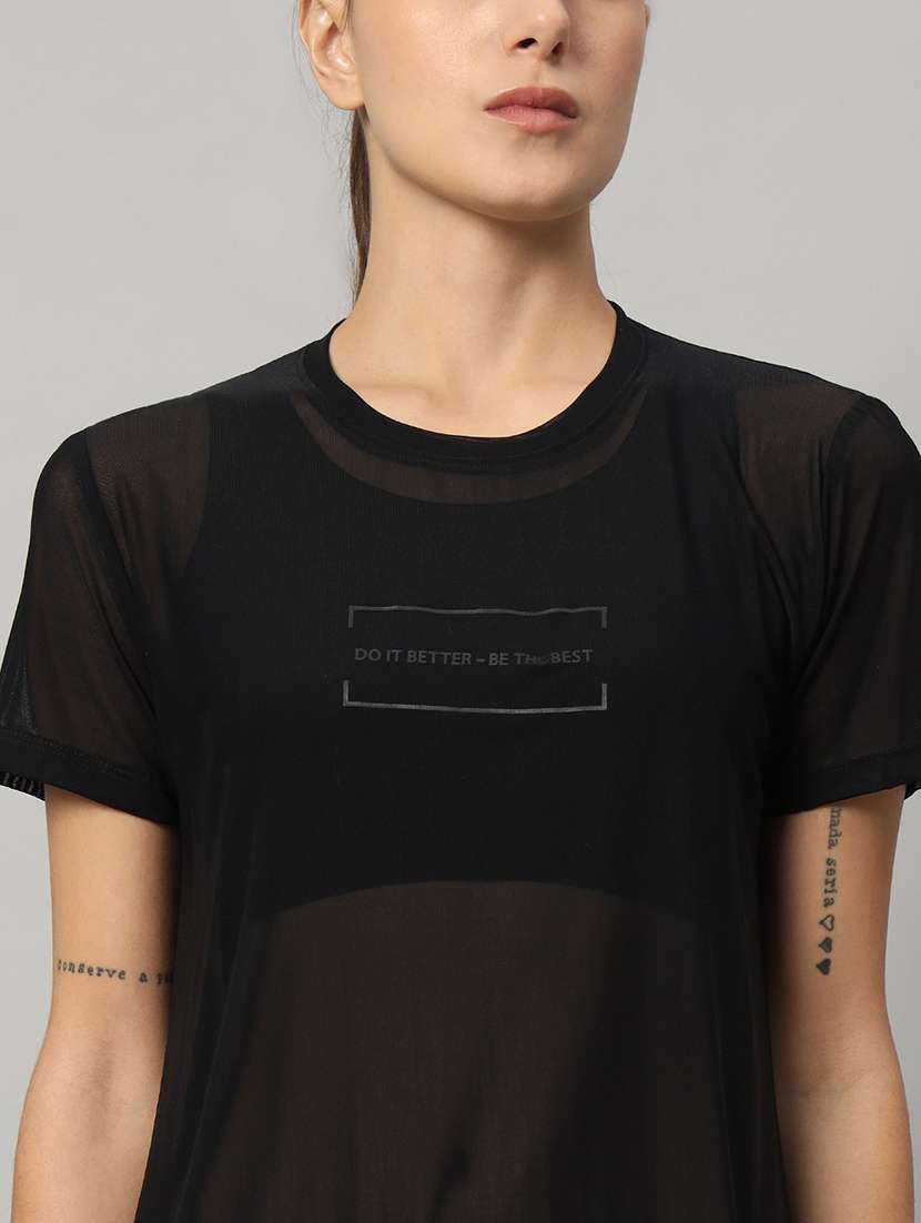 women typography printed relaxed fit dri-fit t-shirt - 21763220 -  Standard Image - 6