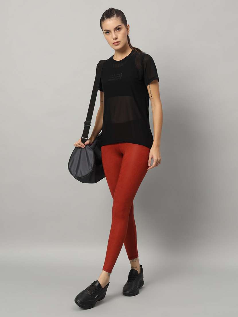 women typography printed relaxed fit dri-fit t-shirt - 21763221 -  Standard Image - 4