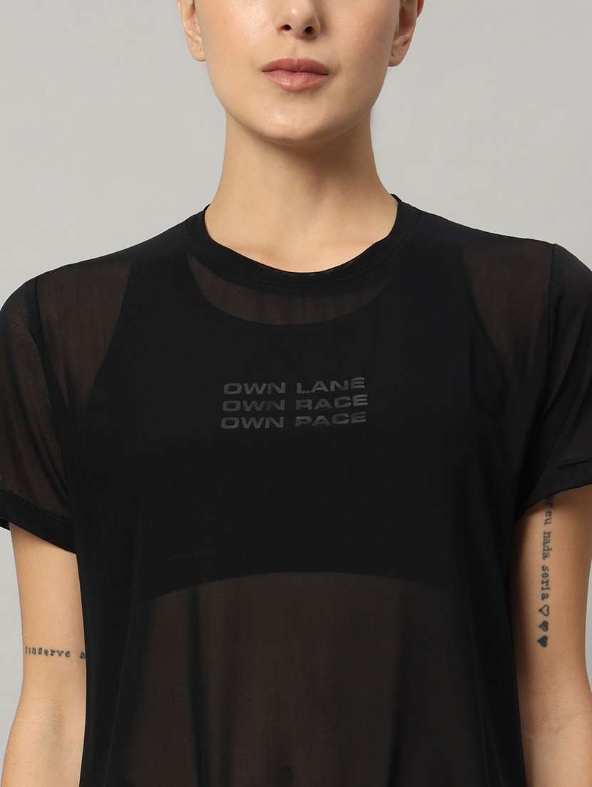 women typography printed relaxed fit dri-fit t-shirt - 21763221 -  Standard Image - 6