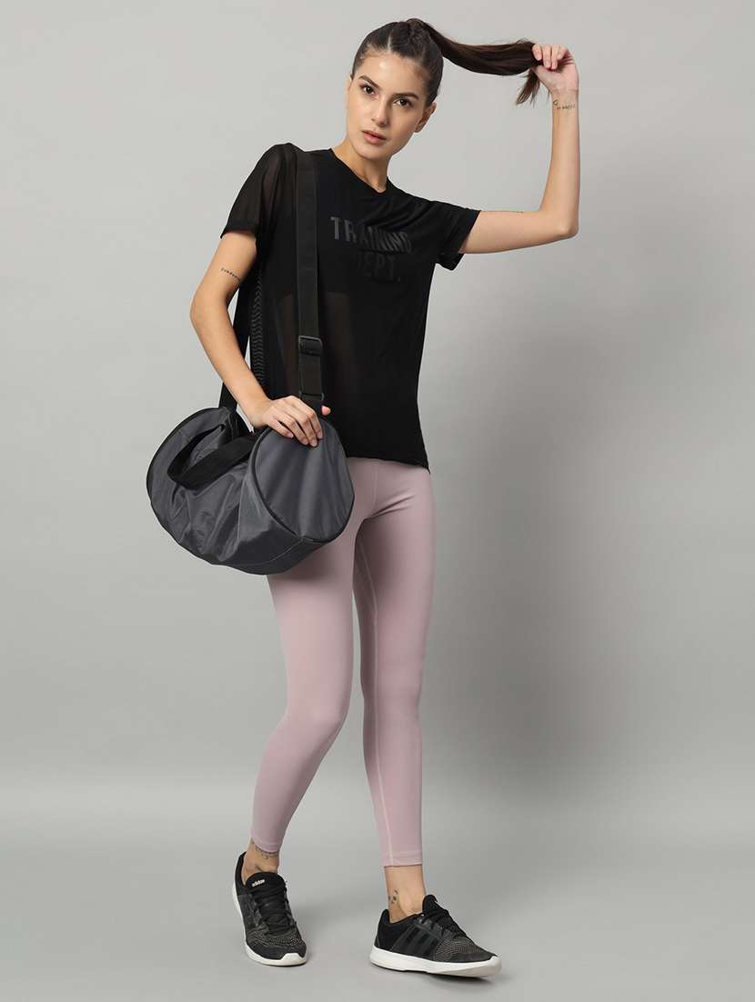 women typography printed relaxed fit dri-fit t-shirt - 21763224 -  Standard Image - 4